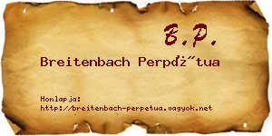 Breitenbach Perpétua névjegykártya